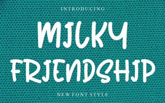 Milky Friendship: A Handwritten Font for Playful Editorial Design