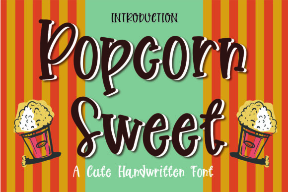 Popcorn Sweet: A Handwritten Font for Digital Creativity