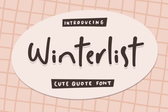 Winterlist: A Script Font for Seasonal and Elegant Design