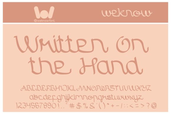 Written on the Hand: A Sweet Script Font for Craft Projects